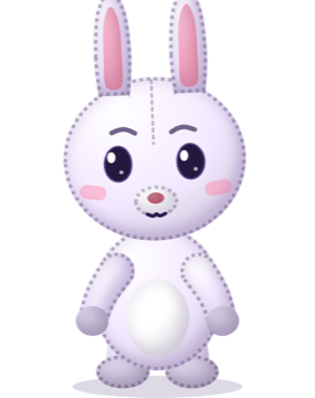 A plush bunny