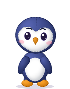 A plush penguin